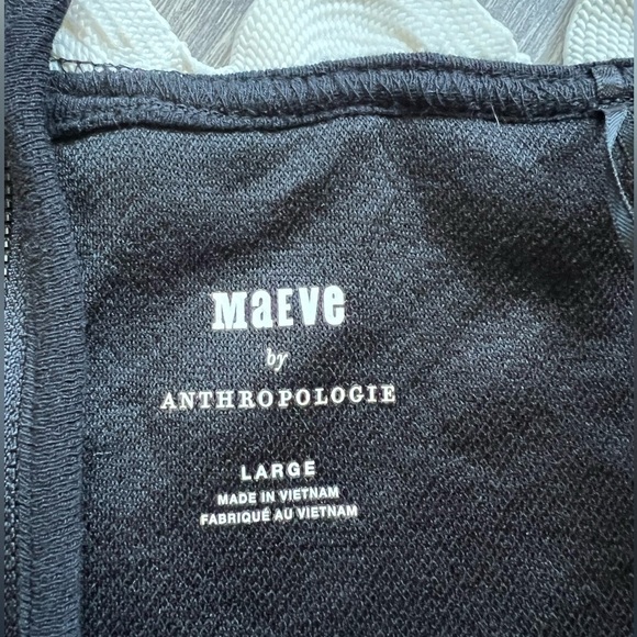 NWOT! Anthropologie Maeve Colorblock Off-The-Shoulder Ribbon Trim Crop Top L - Picture 7 of 10